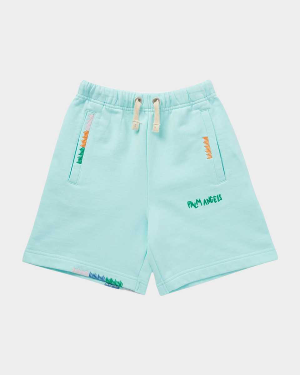 Boy's Embroidered Stitched Sweat Shorts, Size